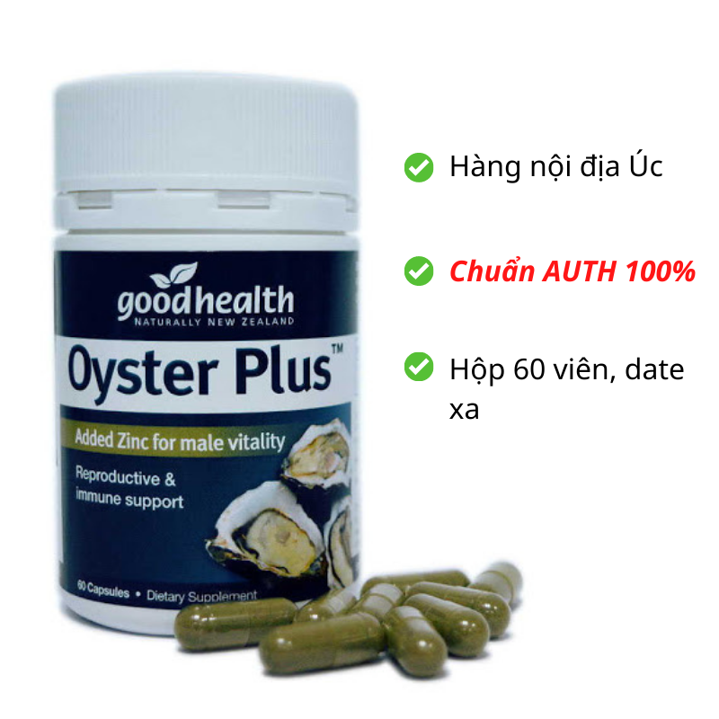 Tinh chất hàu Oyster Plus Goodhealth 60 viên New Zealand