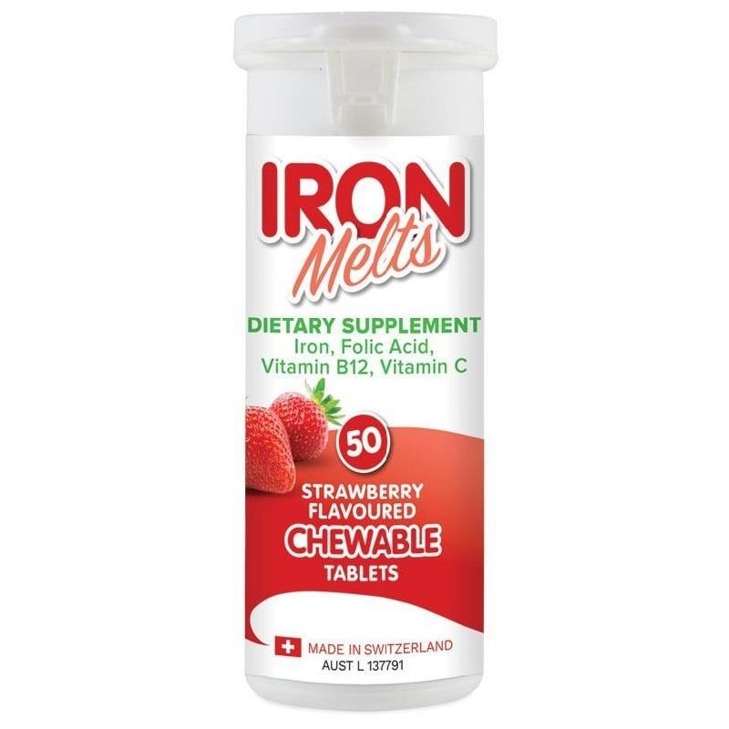 Viên Iron Melts bổ sung sắt, acid folic, vitamin B12, vitamin C 50 viên