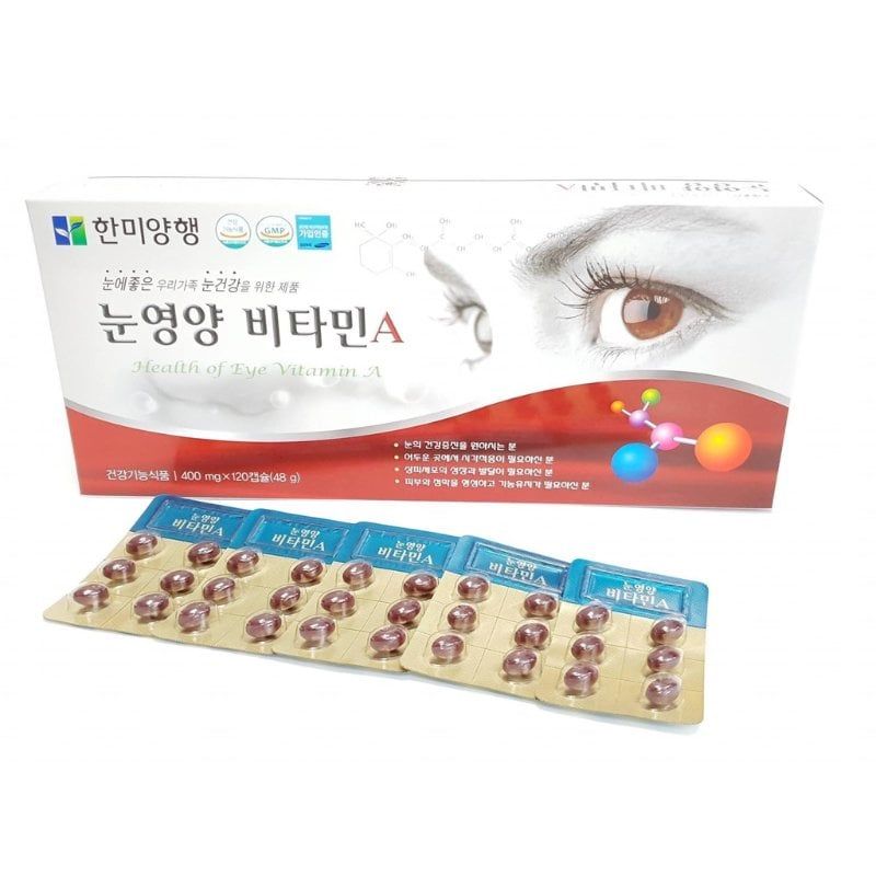 Viên uống bổ mắt Hanmi Hàn Quốc (120 viên) Health Of Eye Vitamin A