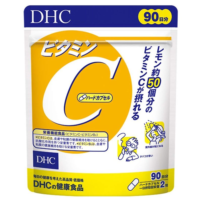 Viên uống vitamin C DHC Hard Capsule Nhật Bản 90 ngày chính hãng