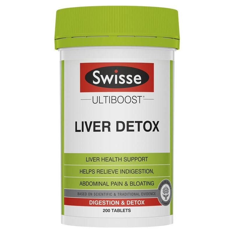 Viên uống hỗ trợ giải độc gan Swisse Ultiboost Liver Detox Úc 200 viên