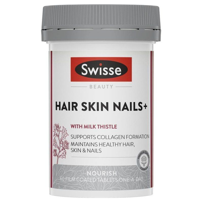 Viên uống đẹp da tóc móng Swisse Hair Skin Nails+ Úc 60 viên