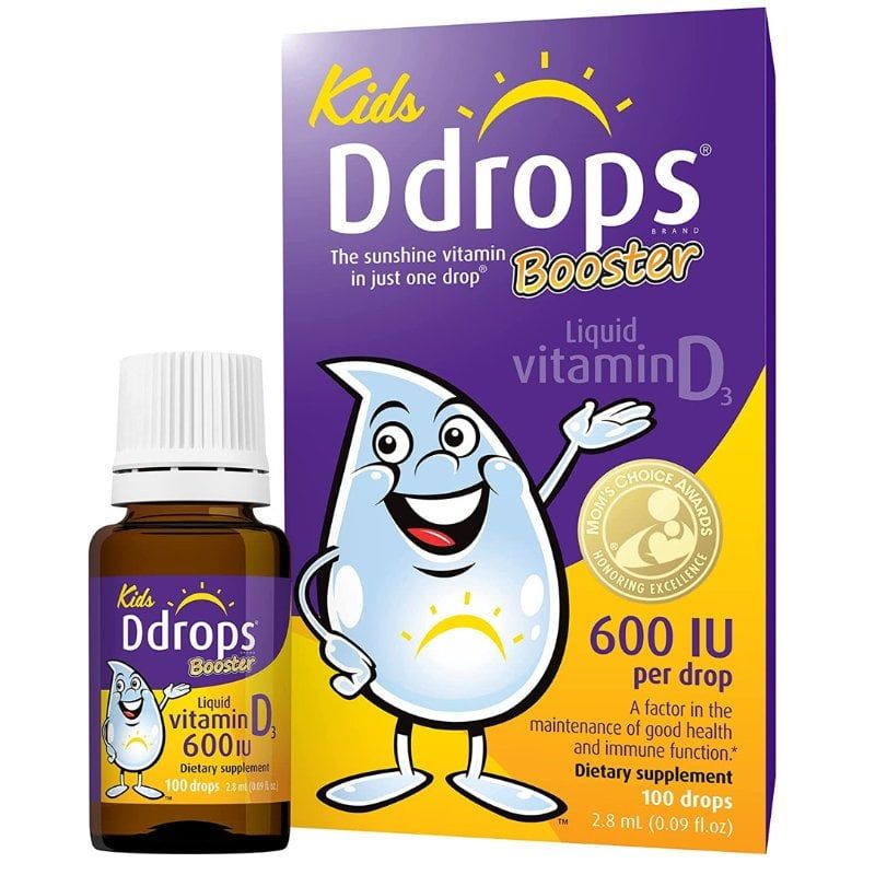 Vitamin D3 Ddrops Booster 600IU Mỹ 100 giọt cho bé từ 1 tuổi