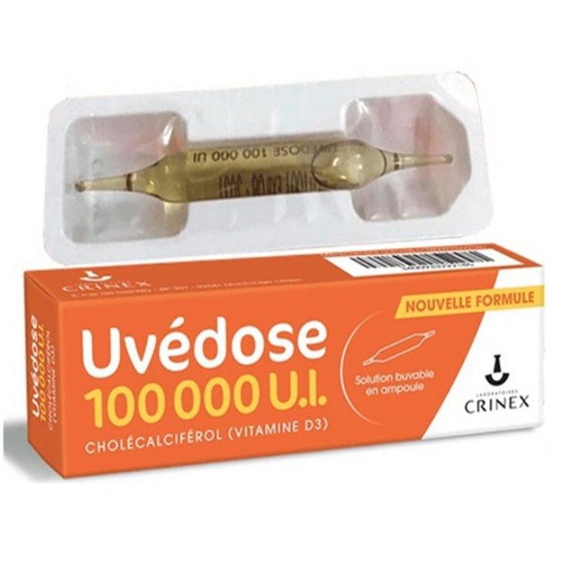 Vitamin D3 Uvedose liều cao 100000 UI Pháp cho bé từ 18 tháng
