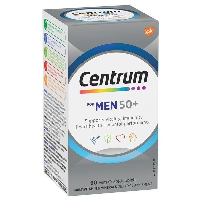 Vitamin tổng hợp Centrum for Men 50+ cho nam giới trên 50 tuổi của Úc 90 viên
