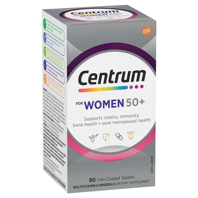 Vitamin tổng hợp Centrum for women 50+ cho nữ giới trên 50 tuổi của Úc 90 viên