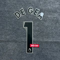 [AUTHENTIC - CHÍNH HÃNG] NAMESET DE GEA #1 EPL MANCHESTER UNITED SÂN KHÁCH 2022-23