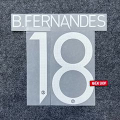 [AUTHENTIC - CHÍNH HÃNG] NAMESET B.FERNANDES #18 MANCHESTER UNITED SÂN NHÀ 21-22