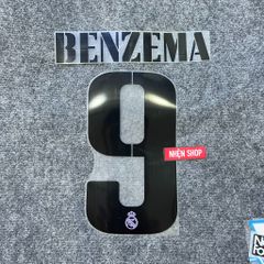 [AUTHENTIC - CHÍNH HÃNG] NAMESET BENZEMA #9 REAL MADRID SÂN NHÀ 2022-23