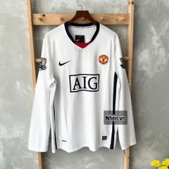 ÁO ĐẤU MANCHESTER UNITED SÂN KHÁCH TRẮNG TAY DÀI MÙA GIẢI 2009/10