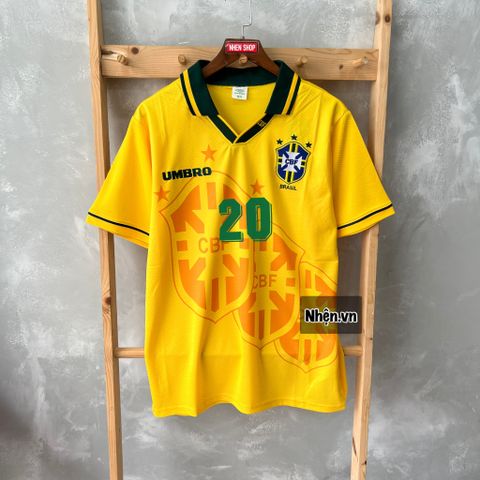 ÁO ĐẤU BRAZIL SÂN NHÀ RETRO 1994-96 - BRAZIL RETRO HOME KIT 1994-96