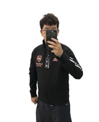 Áo khoác Arsenal training đen logo hồng