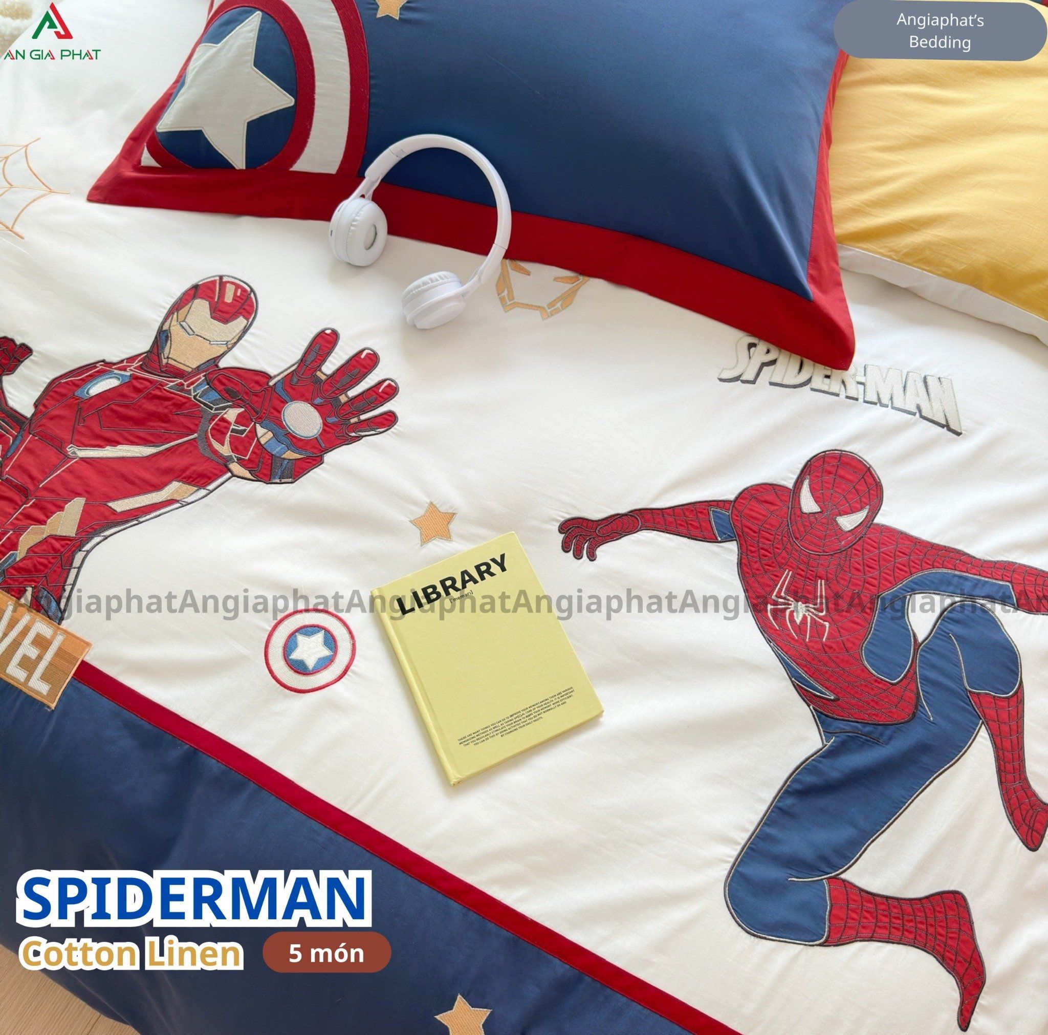 Bộ Chăn Ga Cotton Linen Kids - SPIDER MEN