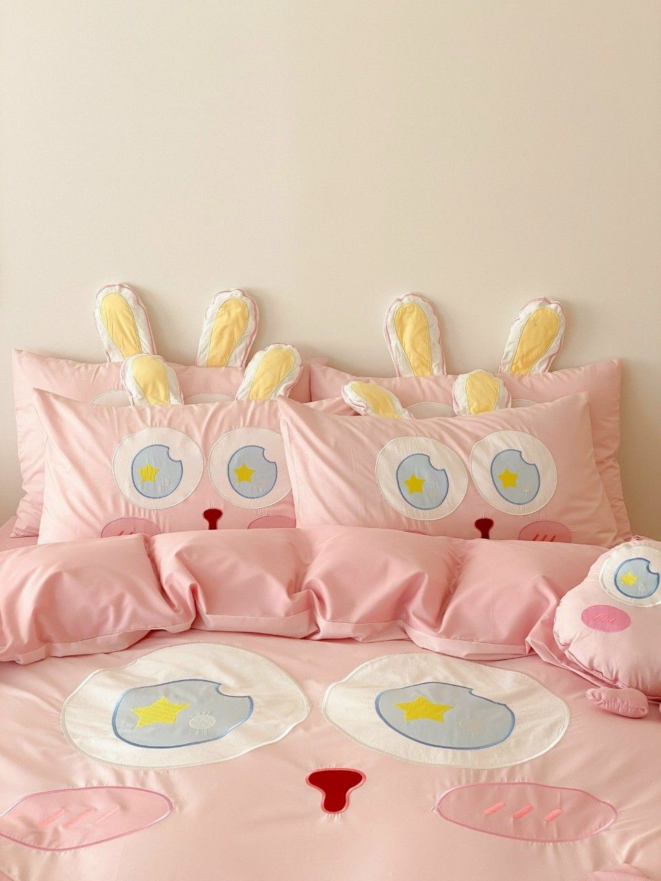 Bộ Chăn Ga Cotton Linen Kids - GẤU CHÂN DÀI