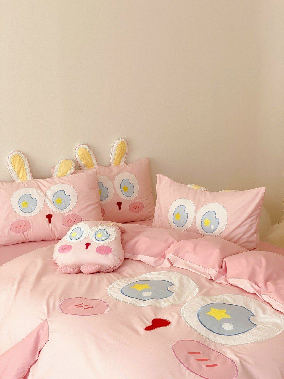Bộ Chăn Ga Cotton Linen Kids - GẤU CHÂN DÀI