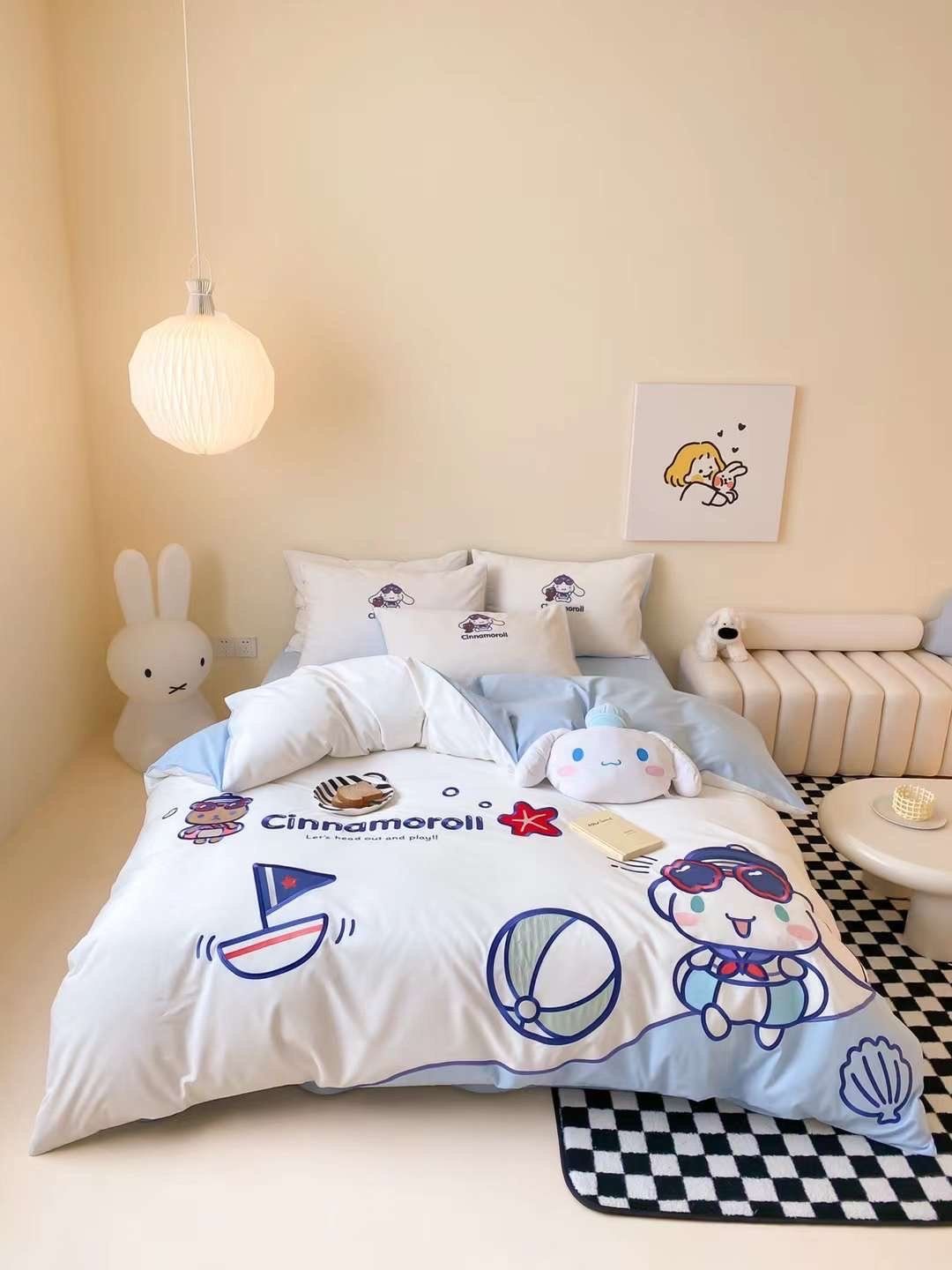 Bộ Chăn Ga Cotton Linen Kids - Cinnamorol 1