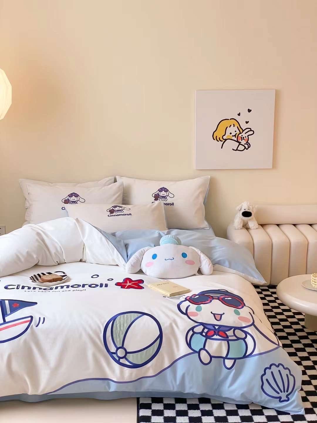 Bộ Chăn Ga Cotton Linen Kids - Cinnamorol 1