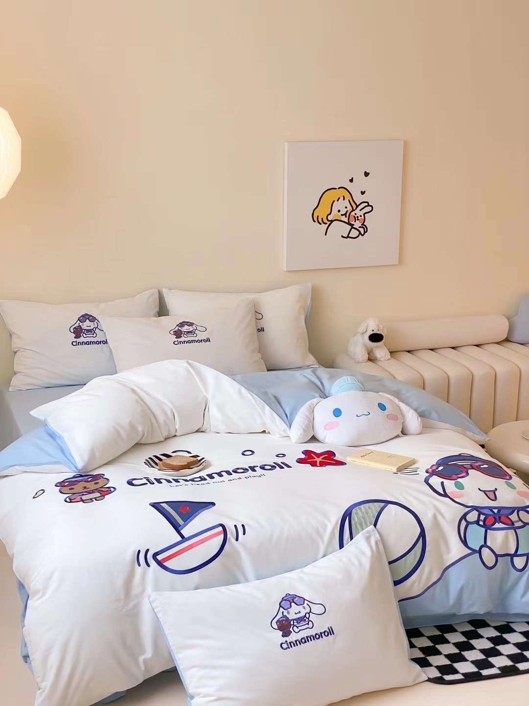 Bộ Chăn Ga Cotton Linen Kids - Cinnamorol 1