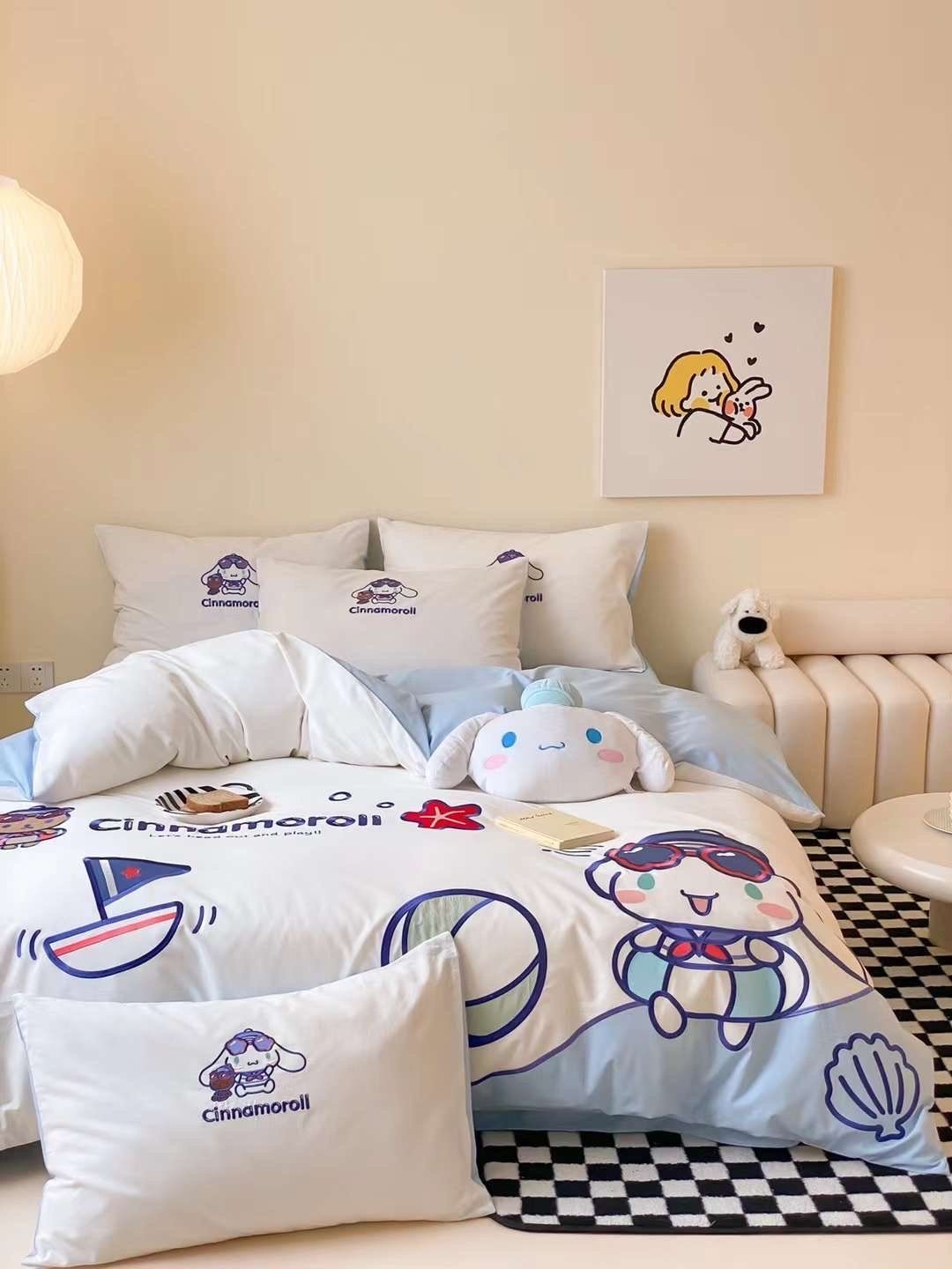 Bộ Chăn Ga Cotton Linen Kids - Cinnamorol 1
