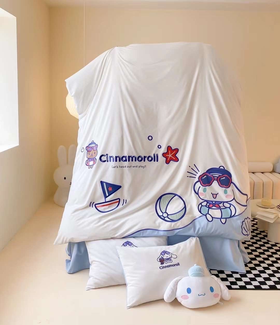 Bộ Chăn Ga Cotton Linen Kids - Cinnamorol 1