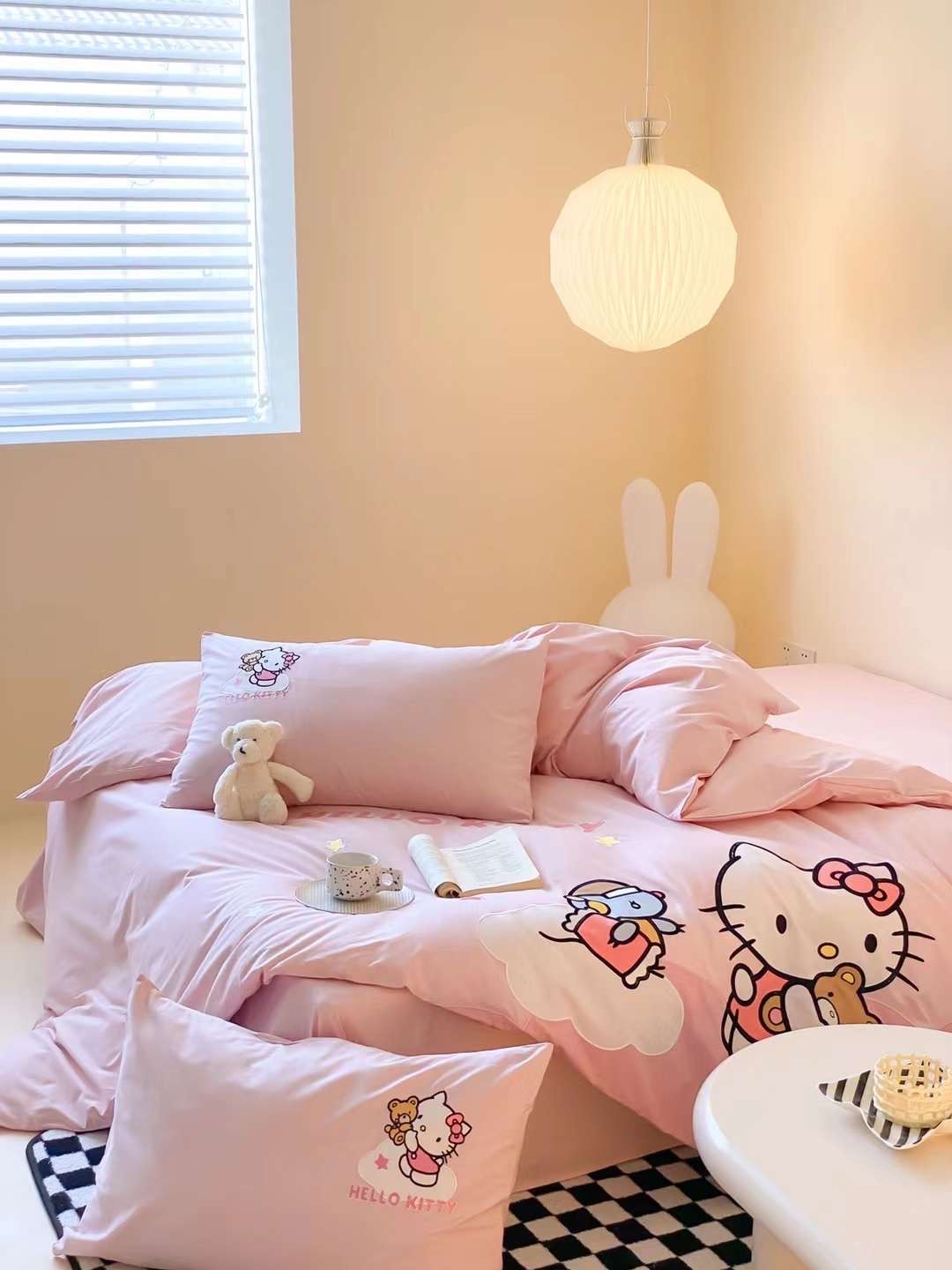 Bộ Chăn Ga Cotton Linen Kids - Kitty 2