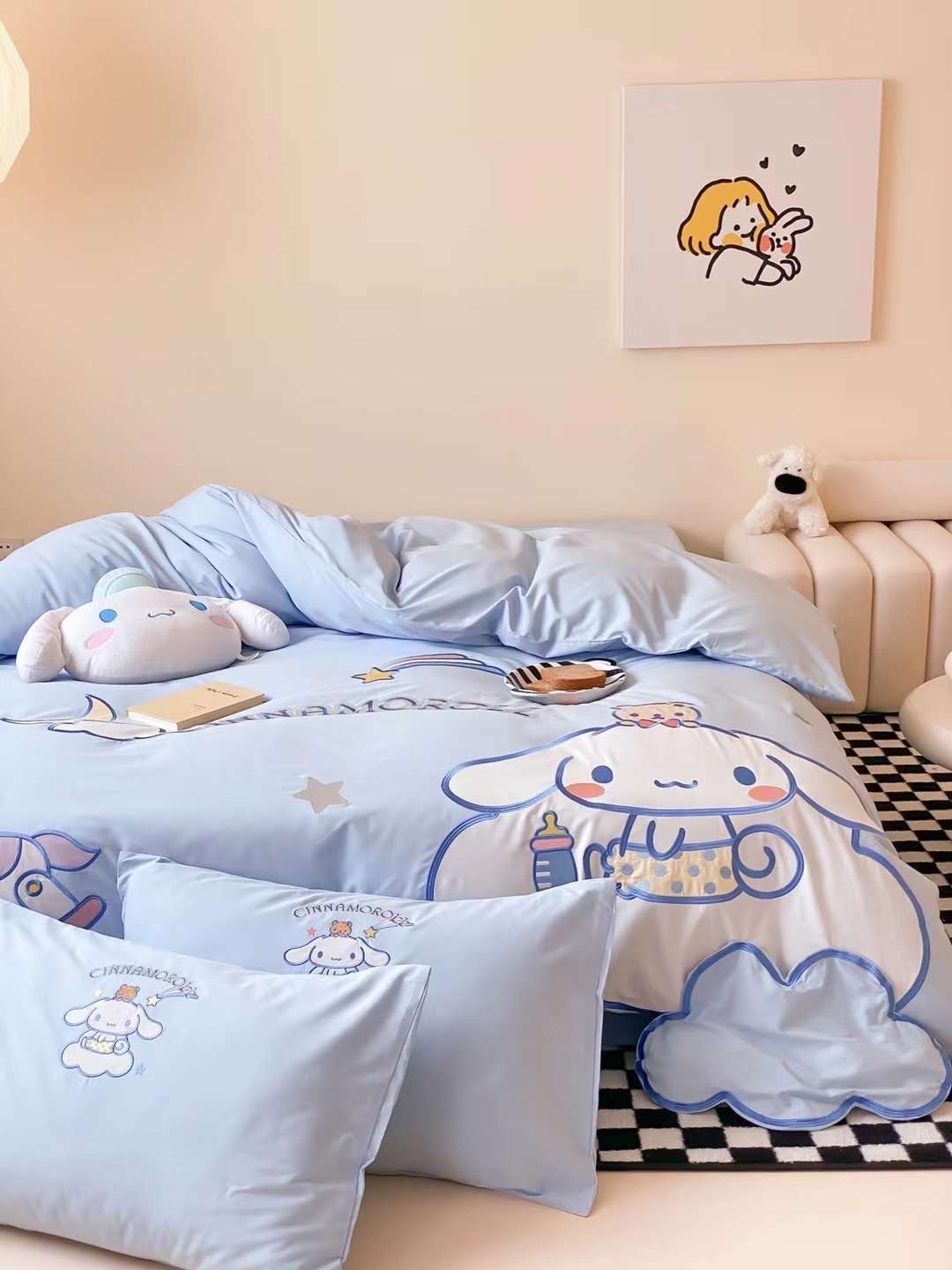 Bộ Chăn Ga Cotton Linen Kids - Cinnamorol 3