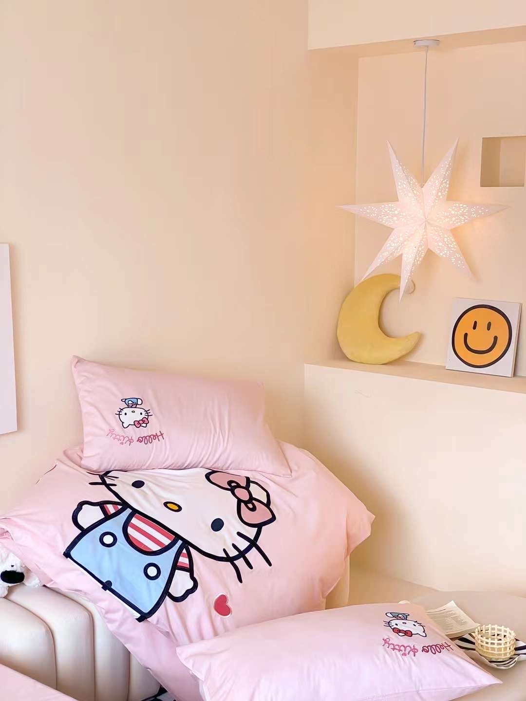 Bộ Chăn Ga Cotton Linen Kids - Kitty 1