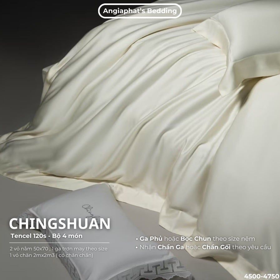Set Chăn Ga Tencel 120s Chingsuan Micro - Màu 1
