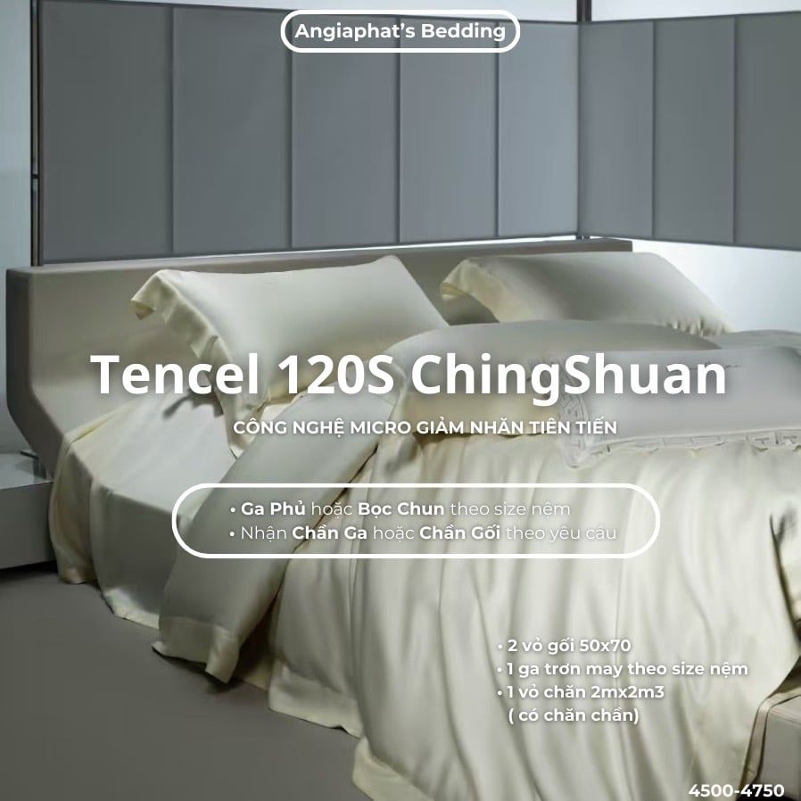 Set Chăn Ga Tencel 120s Chingsuan Micro - Màu 1