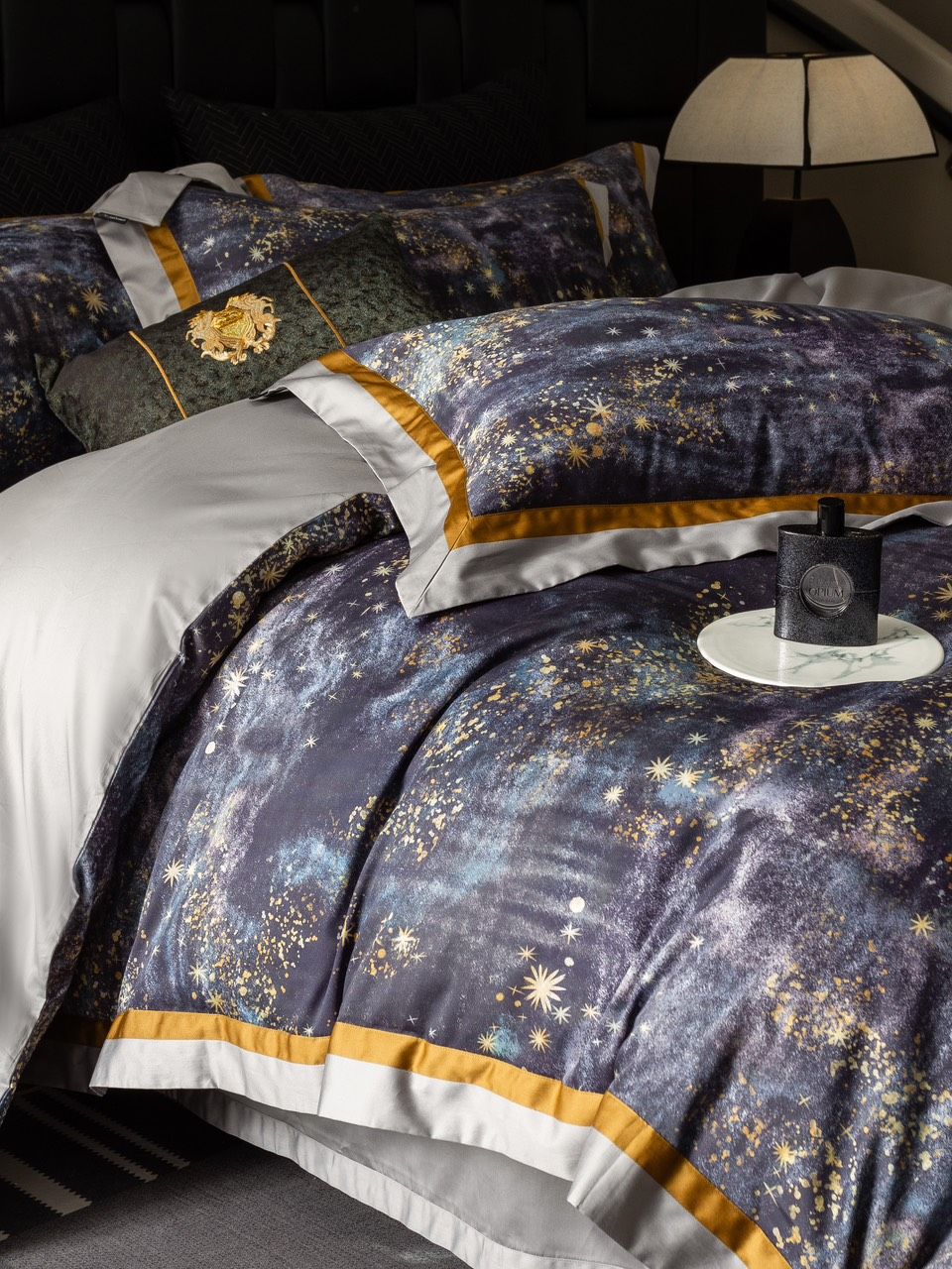 Bộ Chăn Ga Tencel Pima 100s Chingshuan - Thiên Hà Xanh