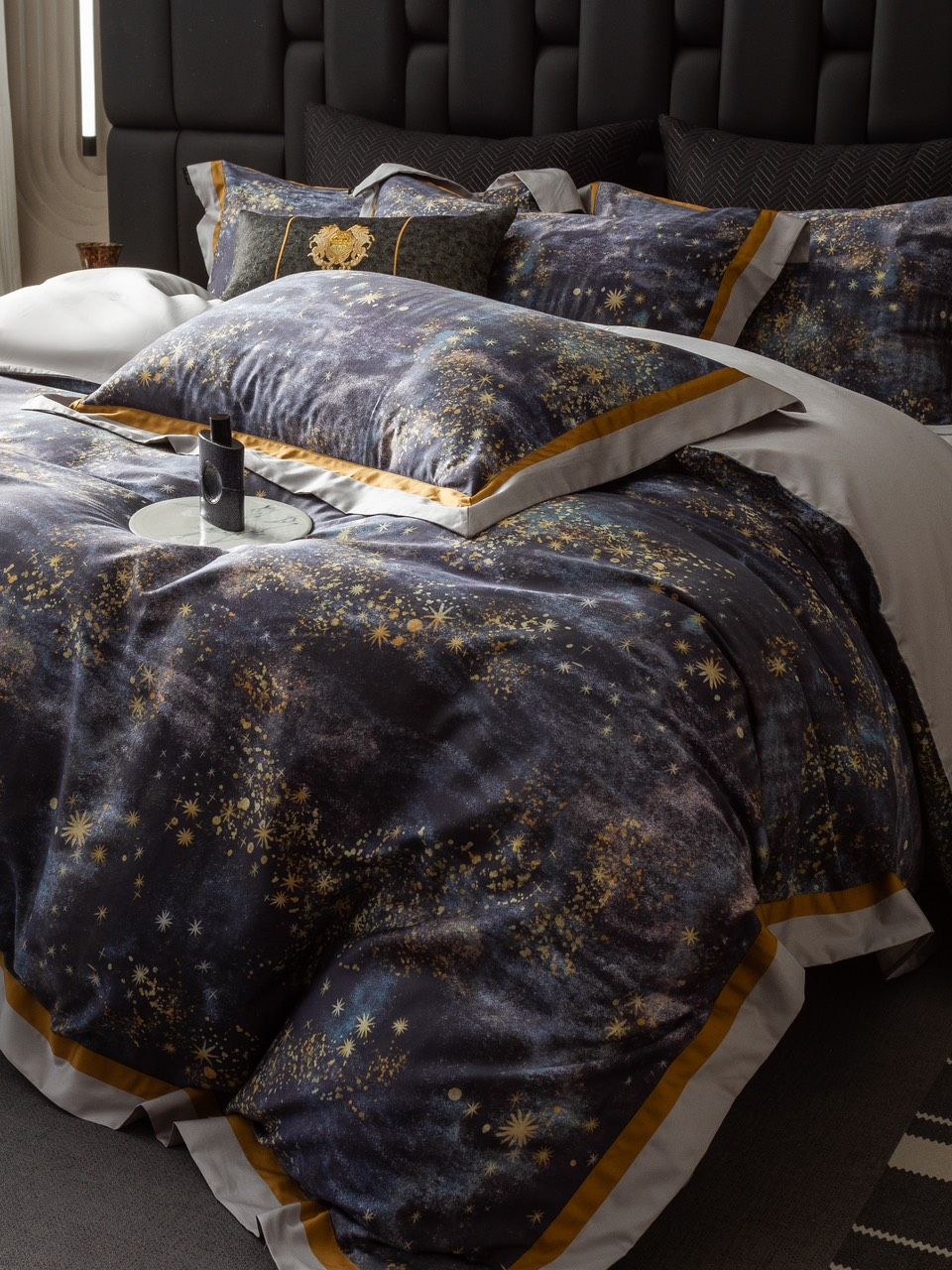 Bộ Chăn Ga Tencel Pima 100s Chingshuan - Thiên Hà Xanh