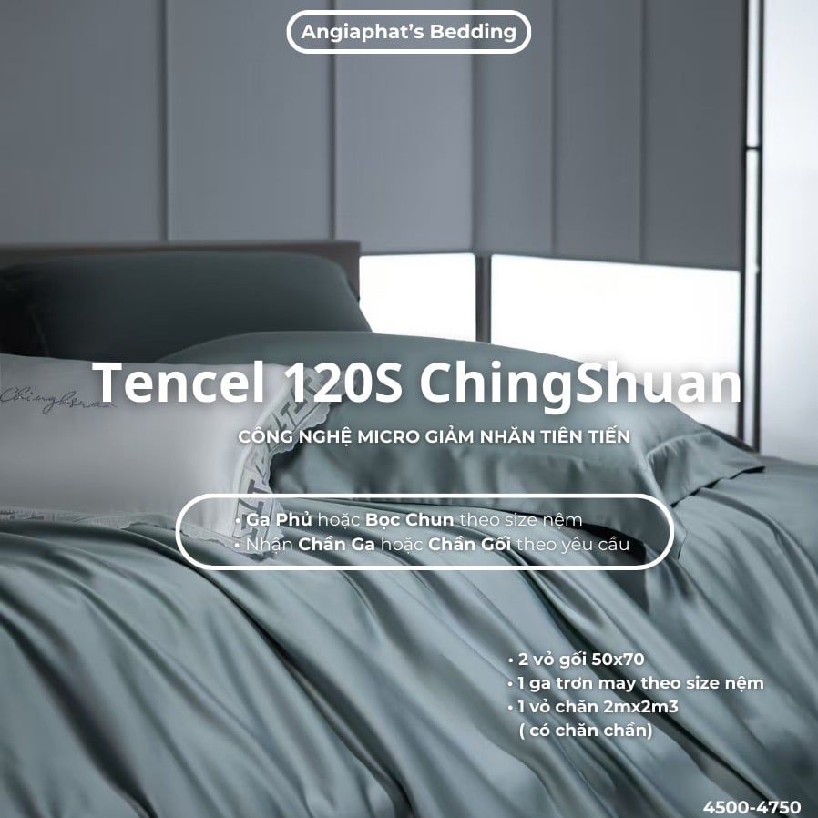 Set Chăn Ga Tencel 120s Chingsuan Micro - Màu 2