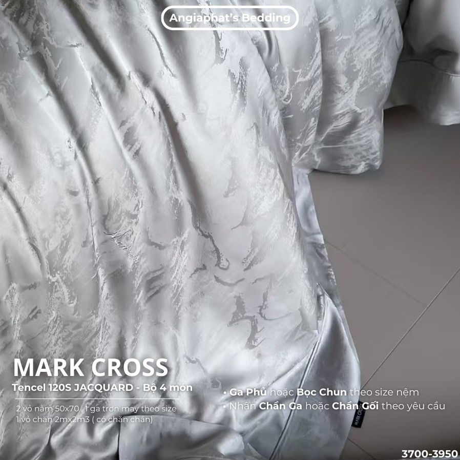 Set Chăn Ga Tencel 120s Markcross Dệt Vân Chìm - Màu 3