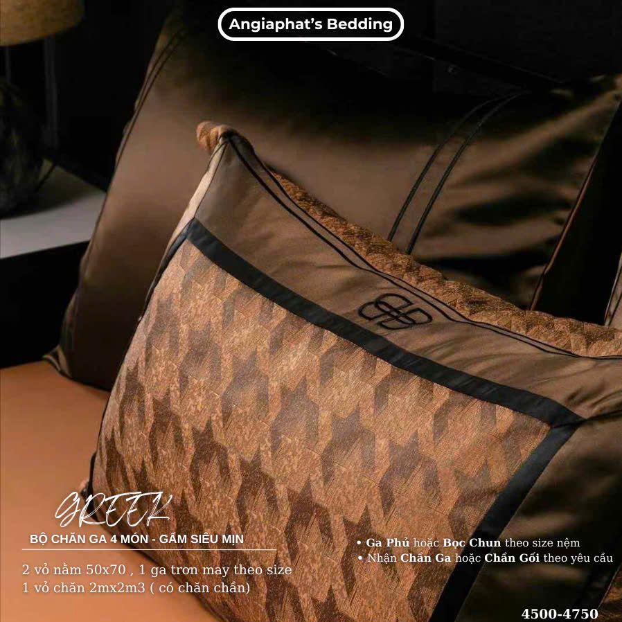 Set Chăn Ga Luxury - Gấm Siêu Mịn - B CAM