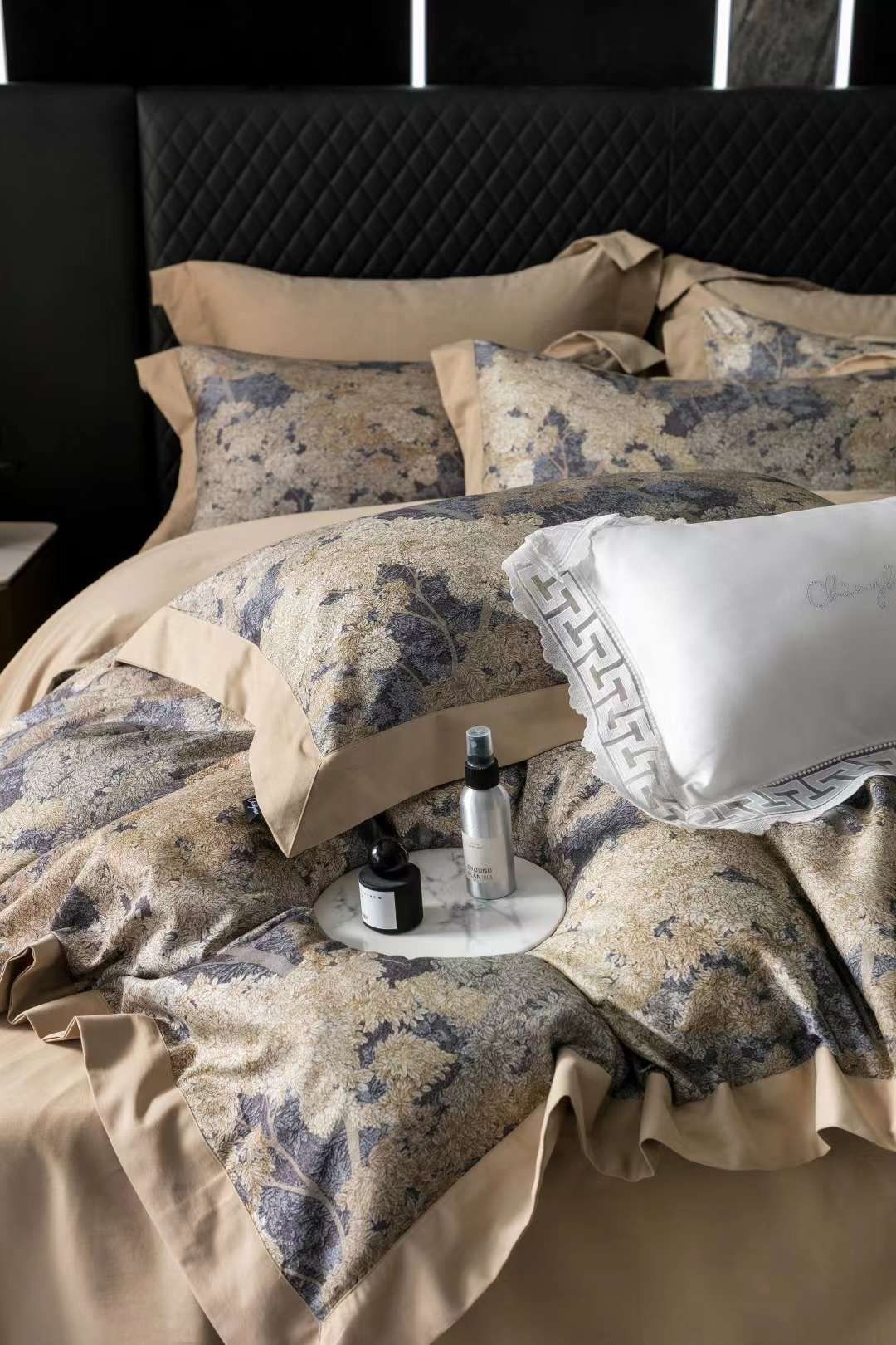 Bộ Chăn Ga Tencel Pima 100s Chingshuan - Cây Nâu