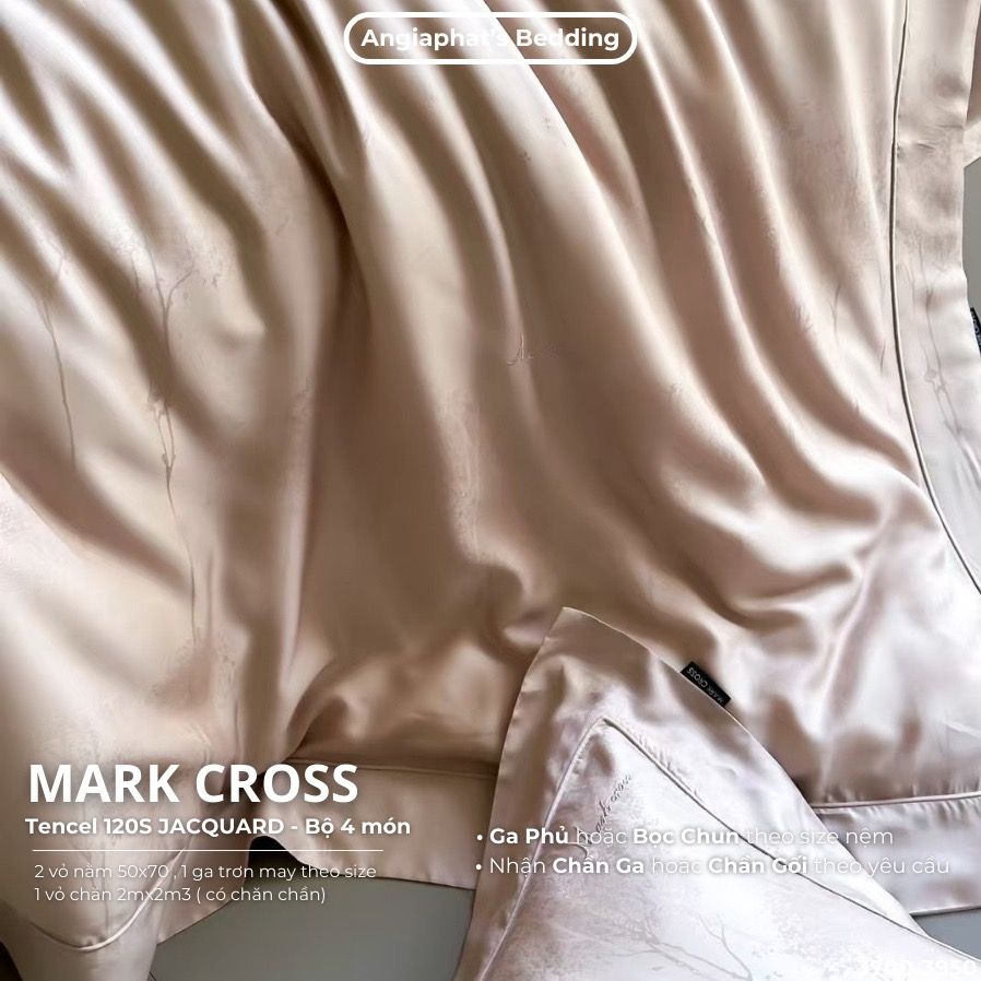 Set Chăn Ga Tencel 120s Markcross Dệt Vân Chìm - Màu 5