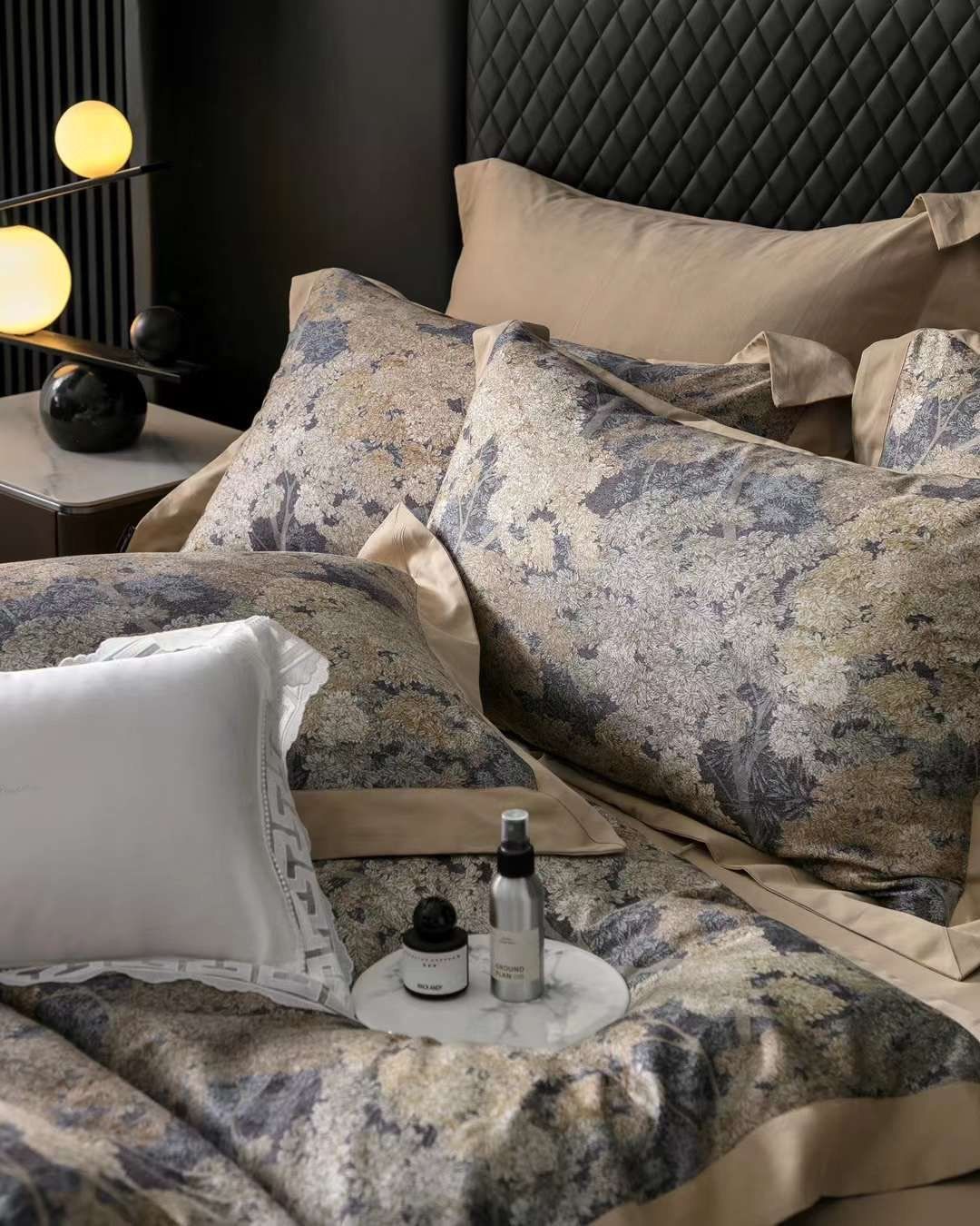 Bộ Chăn Ga Tencel Pima 100s Chingshuan - Cây Nâu