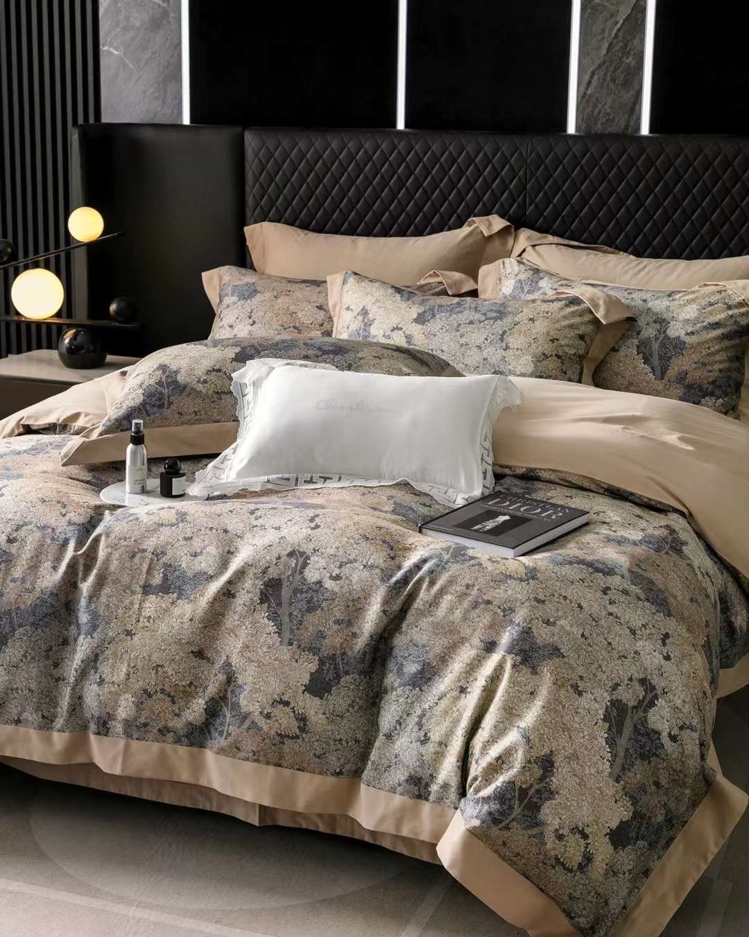 Bộ Chăn Ga Tencel Pima 100s Chingshuan - Cây Nâu