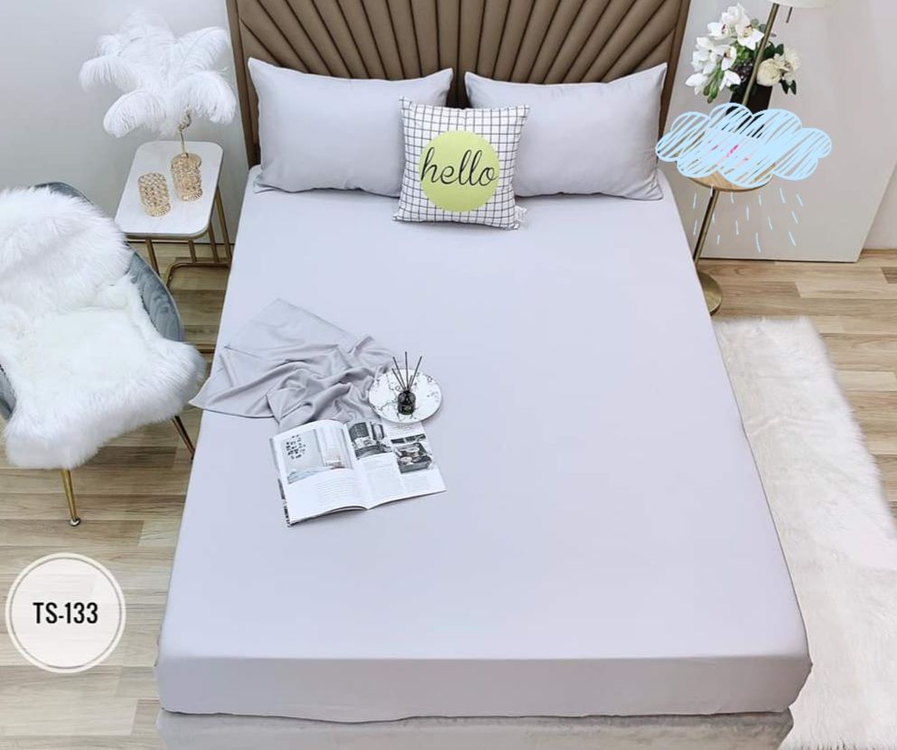 Chăn Drap May Thiết Kế - Tencel 60s Màu Trơn