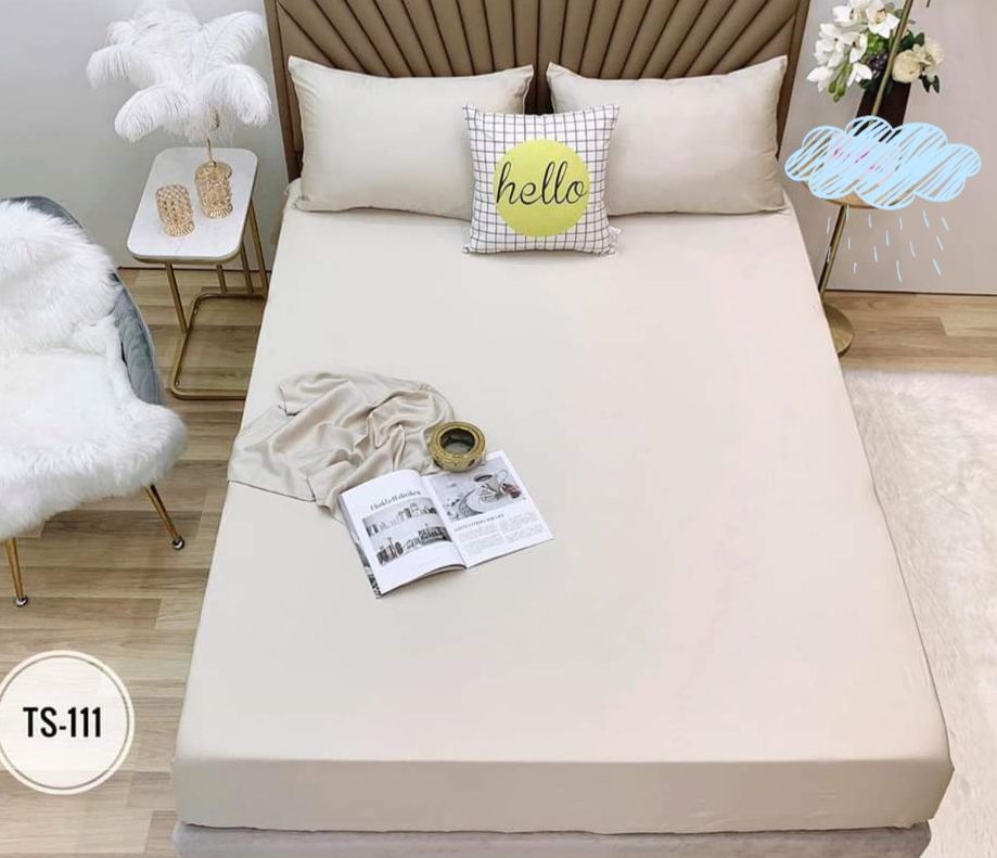 Chăn Drap May Thiết Kế - Tencel 60s Màu Trơn