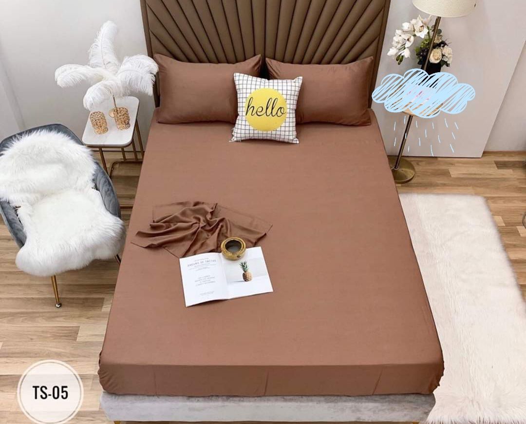 Chăn Drap May Thiết Kế - Tencel 60s Màu Trơn