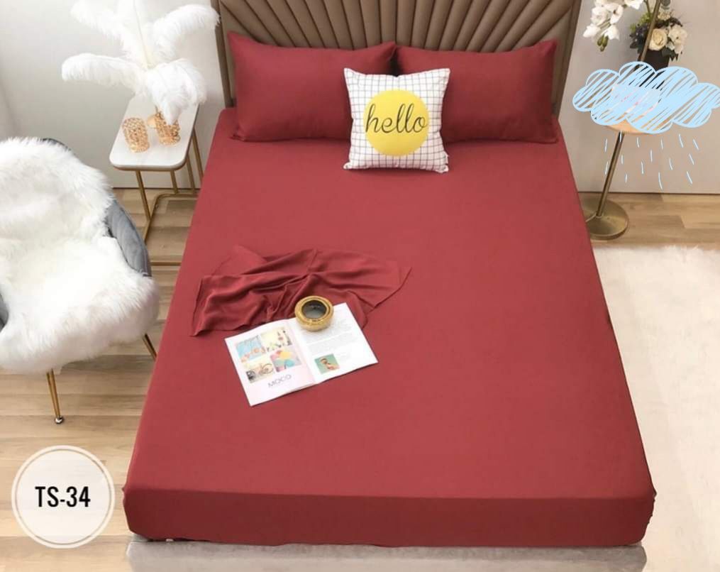 Chăn Drap May Thiết Kế - Tencel 60s Màu Trơn