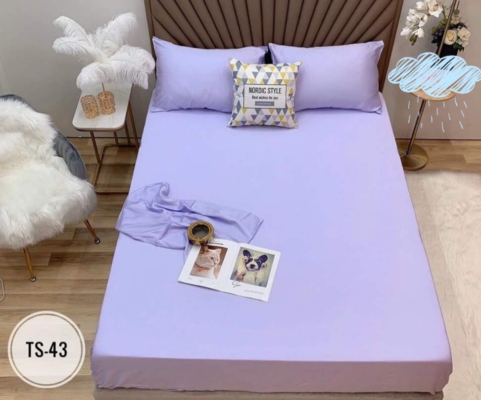 Chăn Drap May Thiết Kế - Tencel 60s Màu Trơn