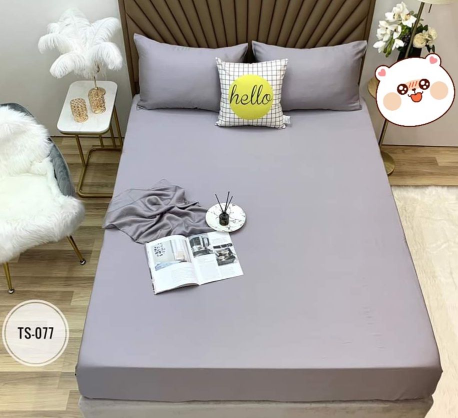 Chăn Drap May Thiết Kế - Tencel 60s Màu Trơn