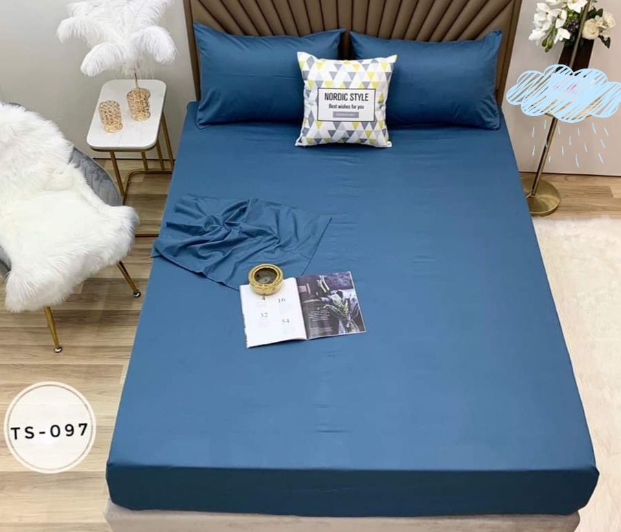 Chăn Drap May Thiết Kế - Tencel 60s Màu Trơn