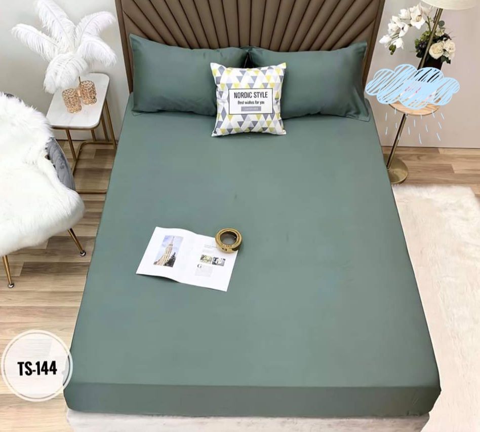 Chăn Drap May Thiết Kế - Tencel 60s Màu Trơn