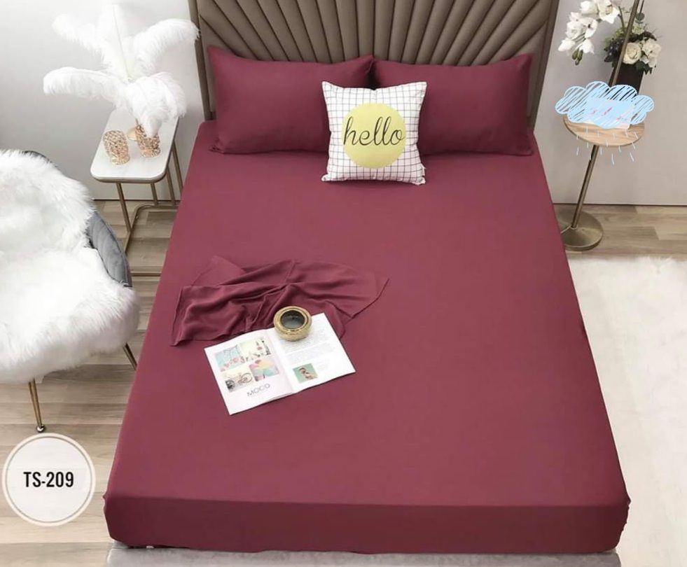 Chăn Drap May Thiết Kế - Tencel 60s Màu Trơn