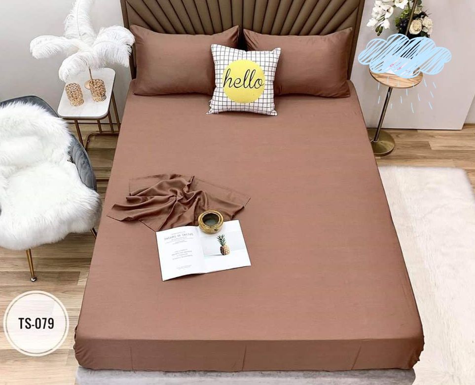 Chăn Drap May Thiết Kế - Tencel 60s Màu Trơn