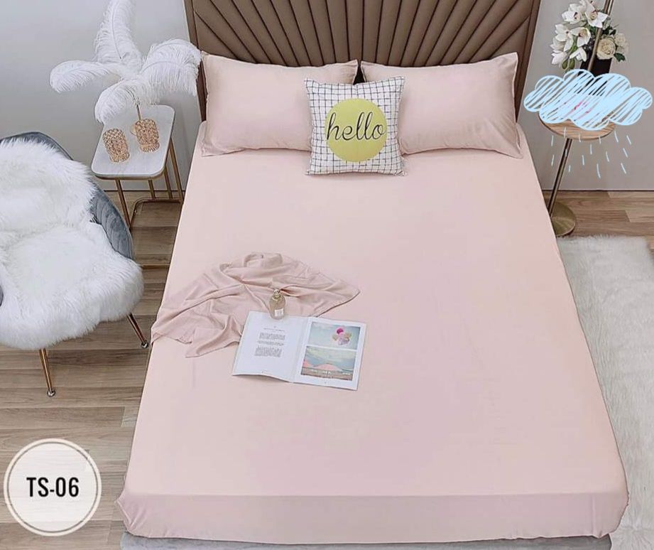 Chăn Drap May Thiết Kế - Tencel 60s Màu Trơn