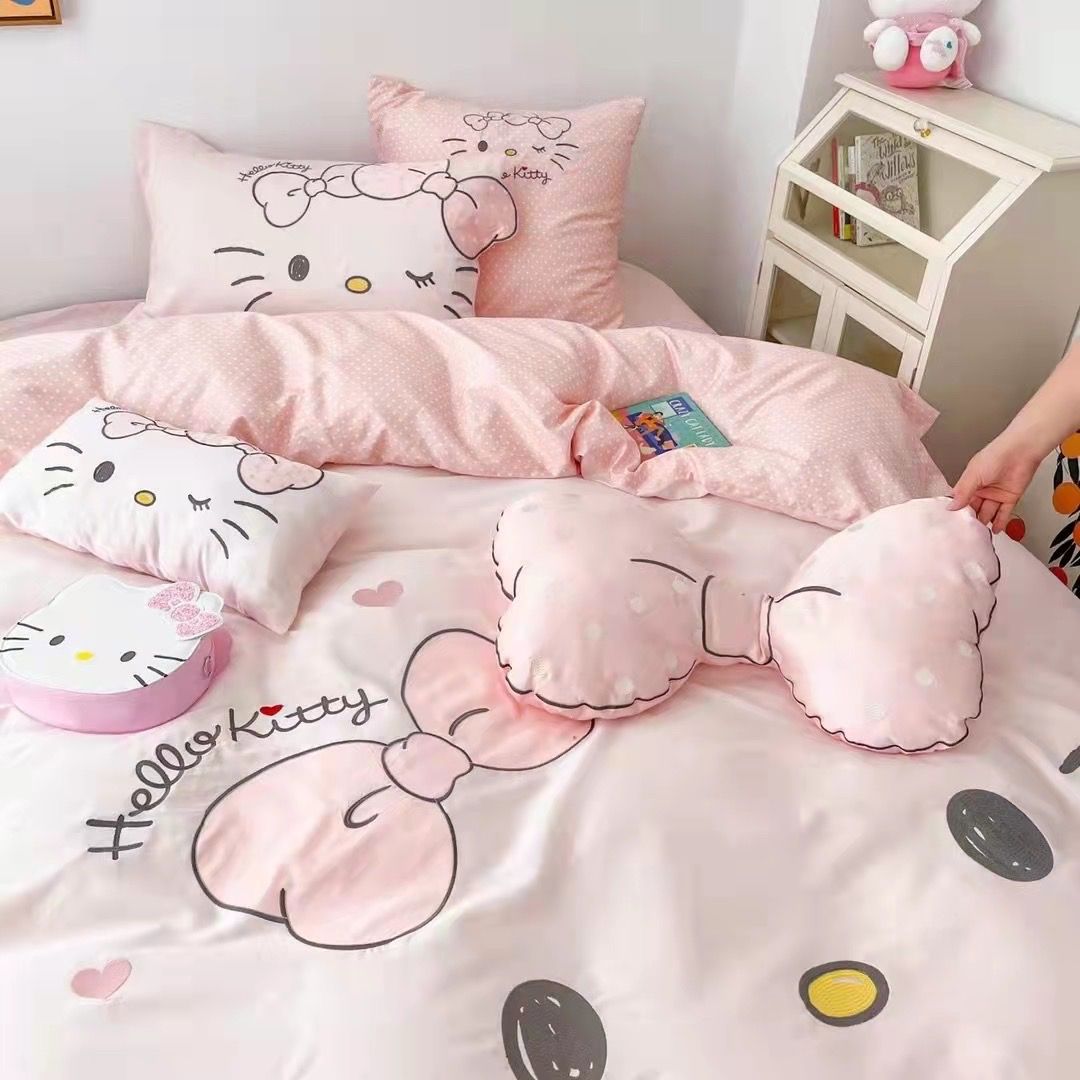  Bộ Chăn Ga Lụa 60s Kids - Hello Kitty - 1 